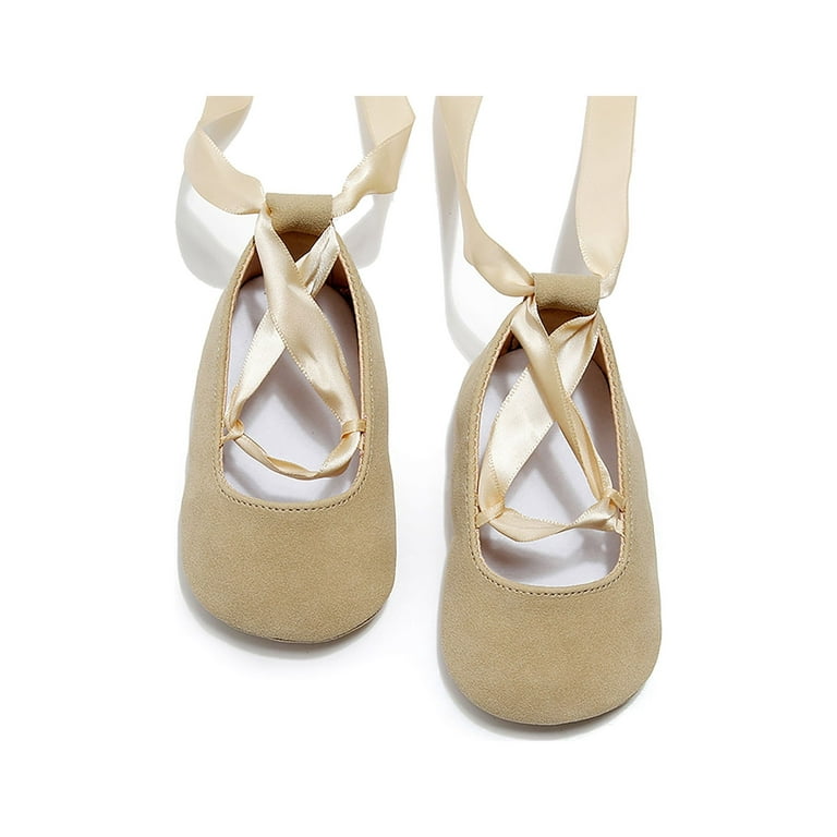 Baby lace up ballet shoes sale