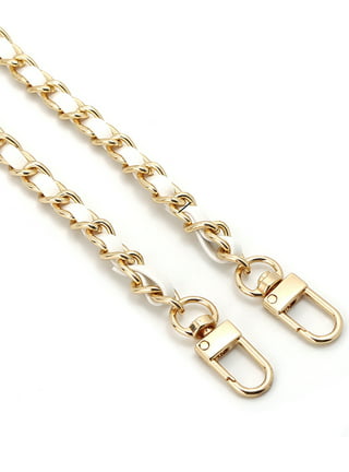 Large Flat Diamond Cut Chain Strap GOLD Chain Luxury Handbag 