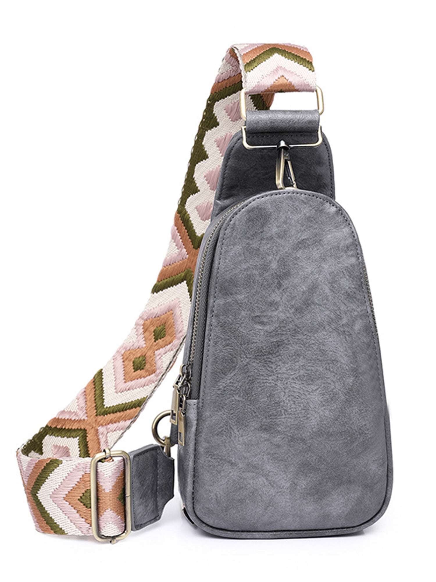 Sanviglor Crossbody Sling Bag for Women Leather Small Fanny Pack Purses