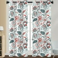 thumbnail image 1 of Sanviglor Grommet Blackout Window Treatments Thermal Insulated Room Darkening Curtain Floral Printed Window Drapes for Bedroom Living Room Style 1 W:43"x H:63", 1 of 2