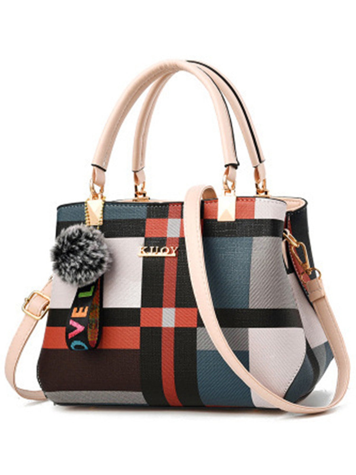 Sanviglor Ladies Shoulder Bag Multi Pockets Handbag Designer Fashion Crossbody Bags Zipper Women Plaid Large Capacity Purse Top Handle White 5715d145 a1f6 4496 b7fe cda21b012b20.52b63c6142d935eedb23d11e5c193e5b