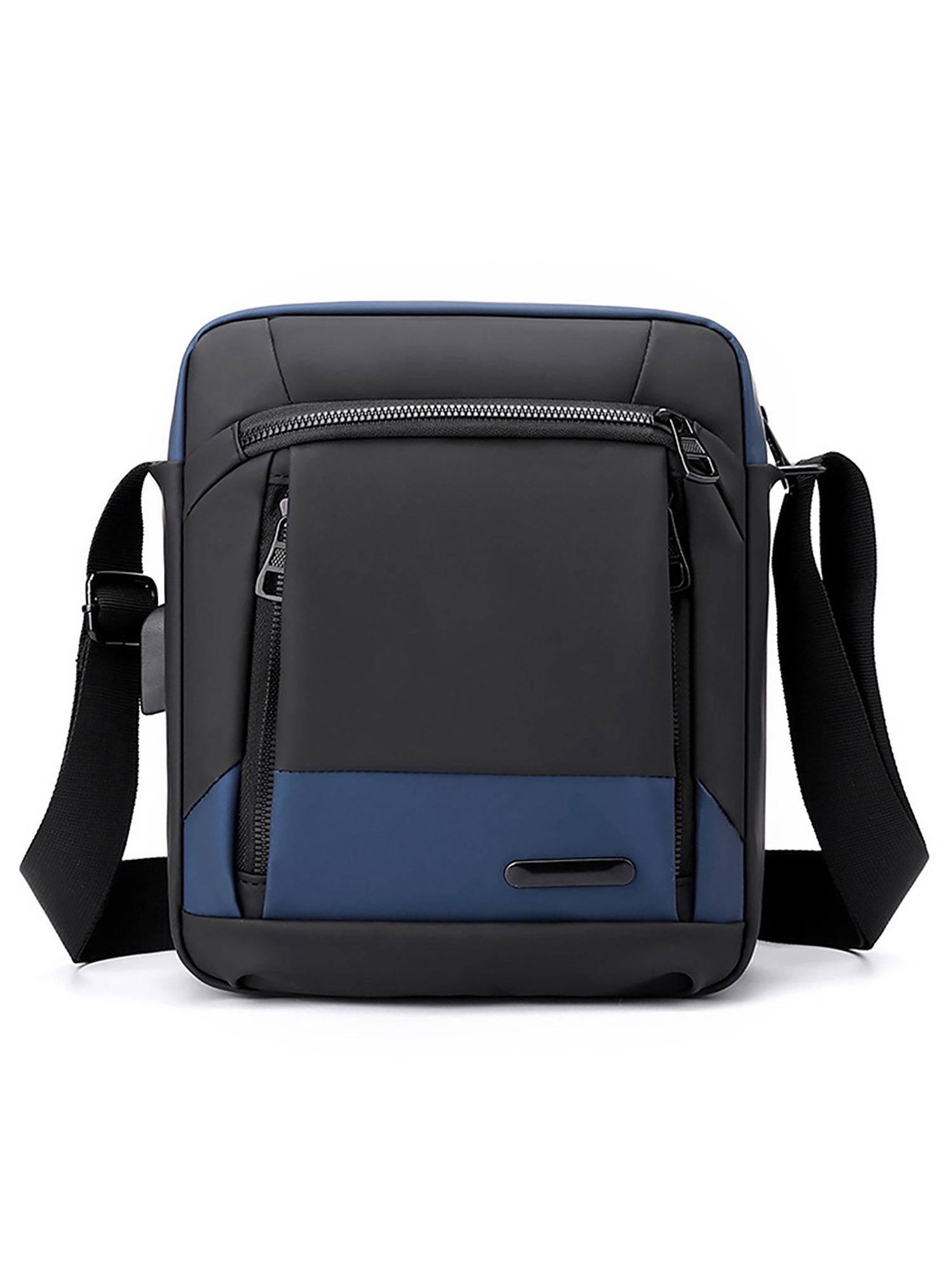 Sanviglor Men Purse Crossbody Bags Handbag Messenger Nylon Satchel Shoulder  Bag Boys Fashion Color Block Waterproof Zipper Blue One Size 