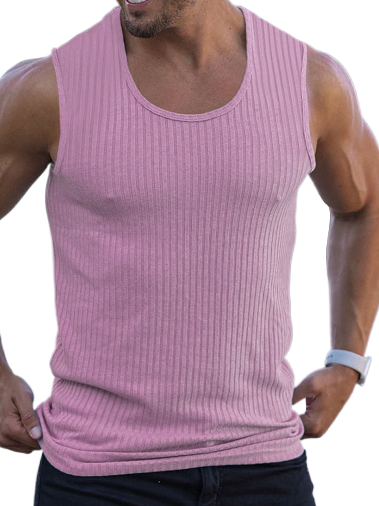 Men's Pink Tank Tops