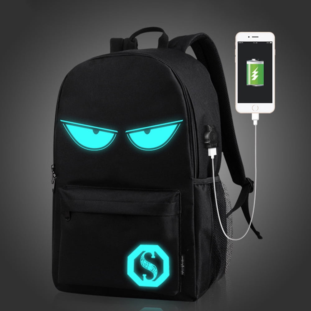 Sanviglor USB Charge Luminous Backpack Cool Boys School Backpack