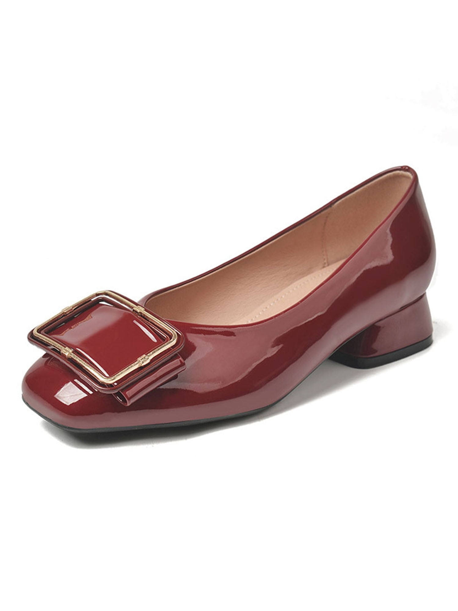 Ladies Wine Red Chunky Heels | Red Shoes Big Heels | Red Big Shoes Women - Red  Heels - Aliexpress