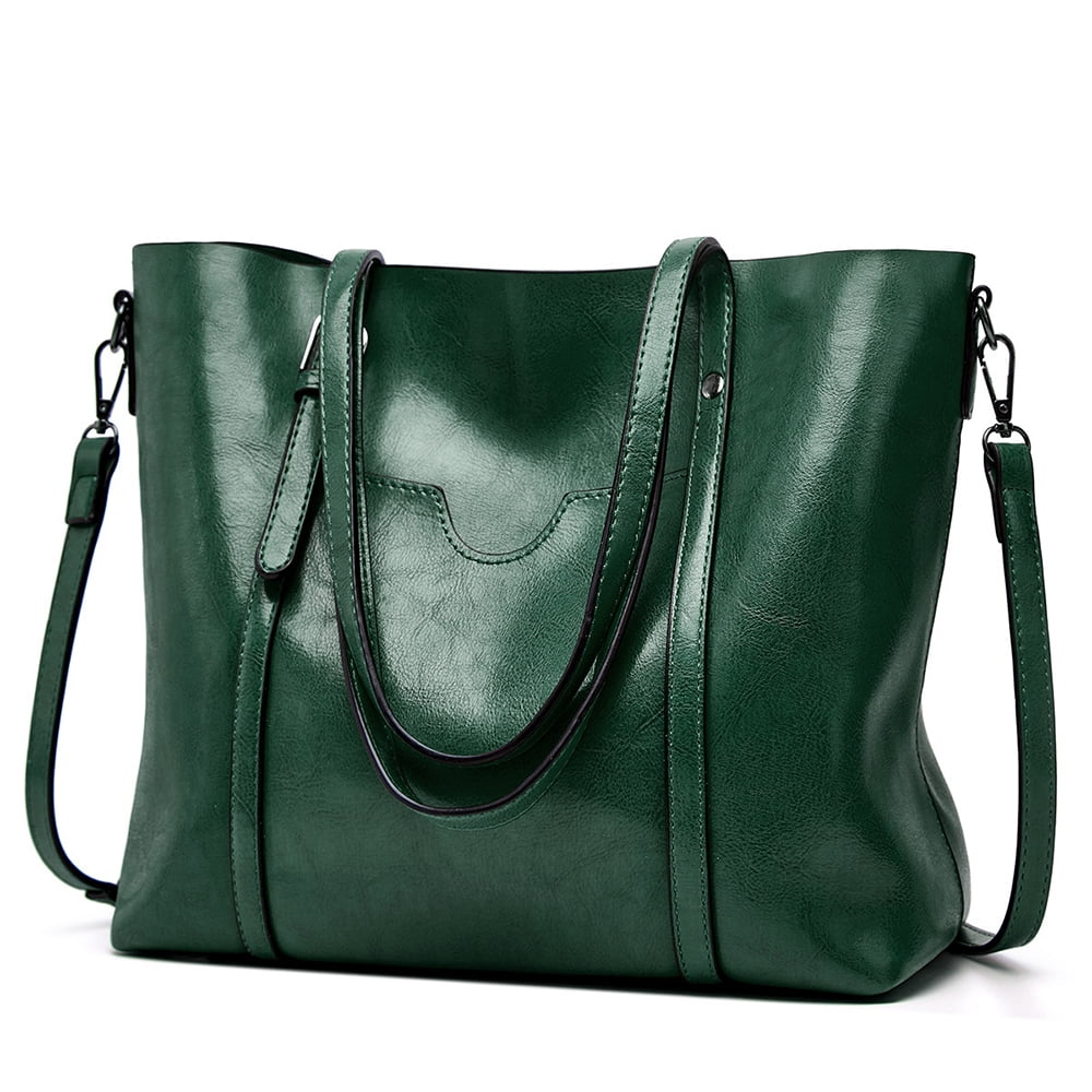 Sanviglor Women Vintage Pu Leather Tote Shoulder Bag for Women Satchel  Handbag with Top Handles Zippers,Extra Large Capacity Boho Crossbody Bag  for Working,Travel, Brown 