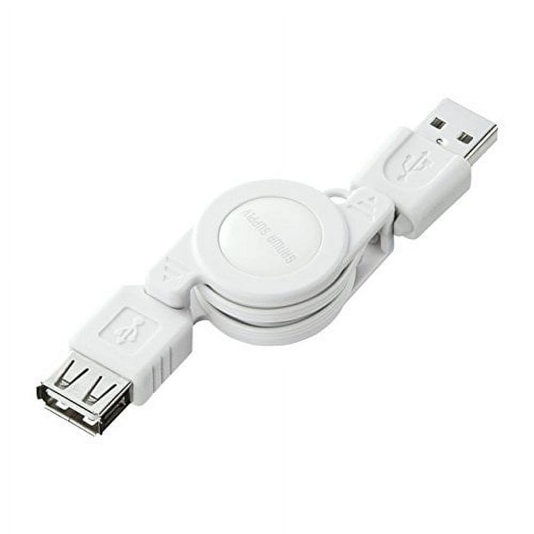 Sanwa Supply Rewind USB 2.0 Mobile Cable White 0.1-0.8m KU-M08ENW