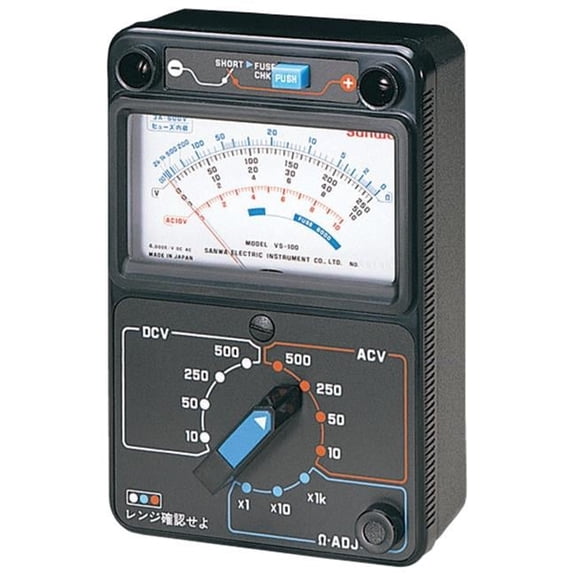 Sanwa VS-100 Analog Multimeter with Current-Limiting Fuse