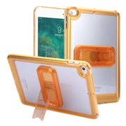 Sanwo Matte Shockproof Case for iPad mini 5/mini 4, Lightweight Protective Cover with Dual-Stand Kickstand, Raised Edge Screen Camera Guard, Orange