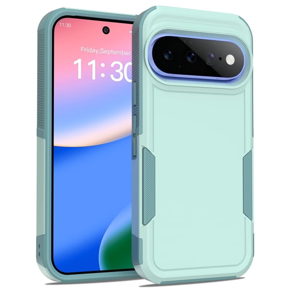Sanwo Rugged Case for Google Pixel 11 Pro , Dual Layer PC+TPU Shockproof Protective Cover with Camera Protection,Mint
