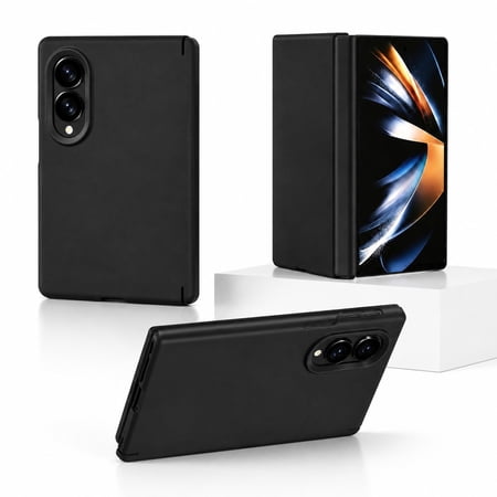 Sanwo for Samsung Galaxy Z Fold 8 Case, Liquid Silicone Soft Touch Cover with Anti-Scratch Surface, Shock Absorbing Protective Case, Non-Slip Grip, Black