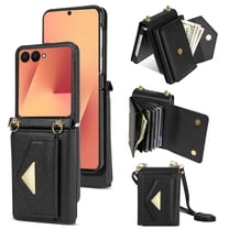 Sanwo for Samsung Galaxy Z Flip8 Case, Faux Leather Wallet Cover with ...