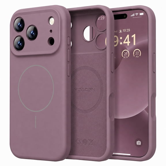 Sanwo for iPhone 18 Pro Case,Compatible with MagSafe, Camera Control Cover, Full Camera Protection, Silicone Shockproof Protective Cover, Dark Purple