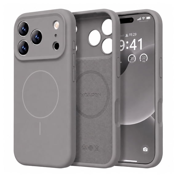 Sanwo for iPhone 18 Pro Max Case,Compatible with MagSafe, Camera Control Cover, Full Camera Protection, Silicone Shockproof Protective Cover, Light Gray