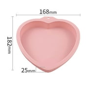 Sanwood 6/8 inch Round Love Heart Shape Reusable Silicone Cake Mousse Mold Baking Tools