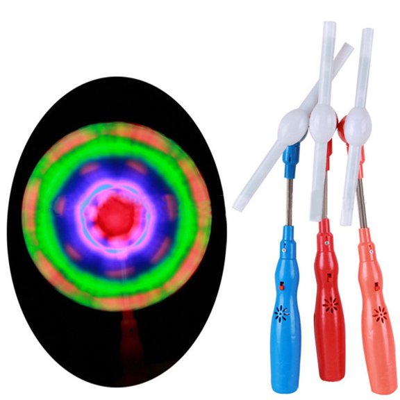 Sanwood Flashing Light Up LED Spinning Music Windmill Strip Shape Child Toy Gift, Classic Toys
