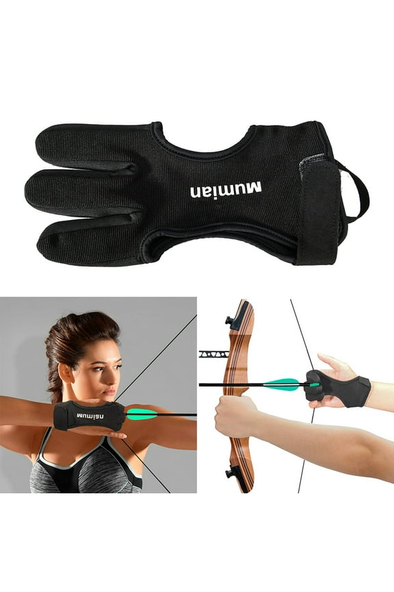 Handmade Three-Finger Spandex Polyester Gloves, Black, L