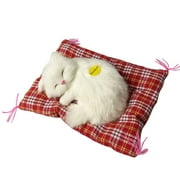 Sanwood Sleeping Cats Plush Stuffed Toy Press Sound Animal Cute Doll Kids Gift, Dolls & Stuffed Toys