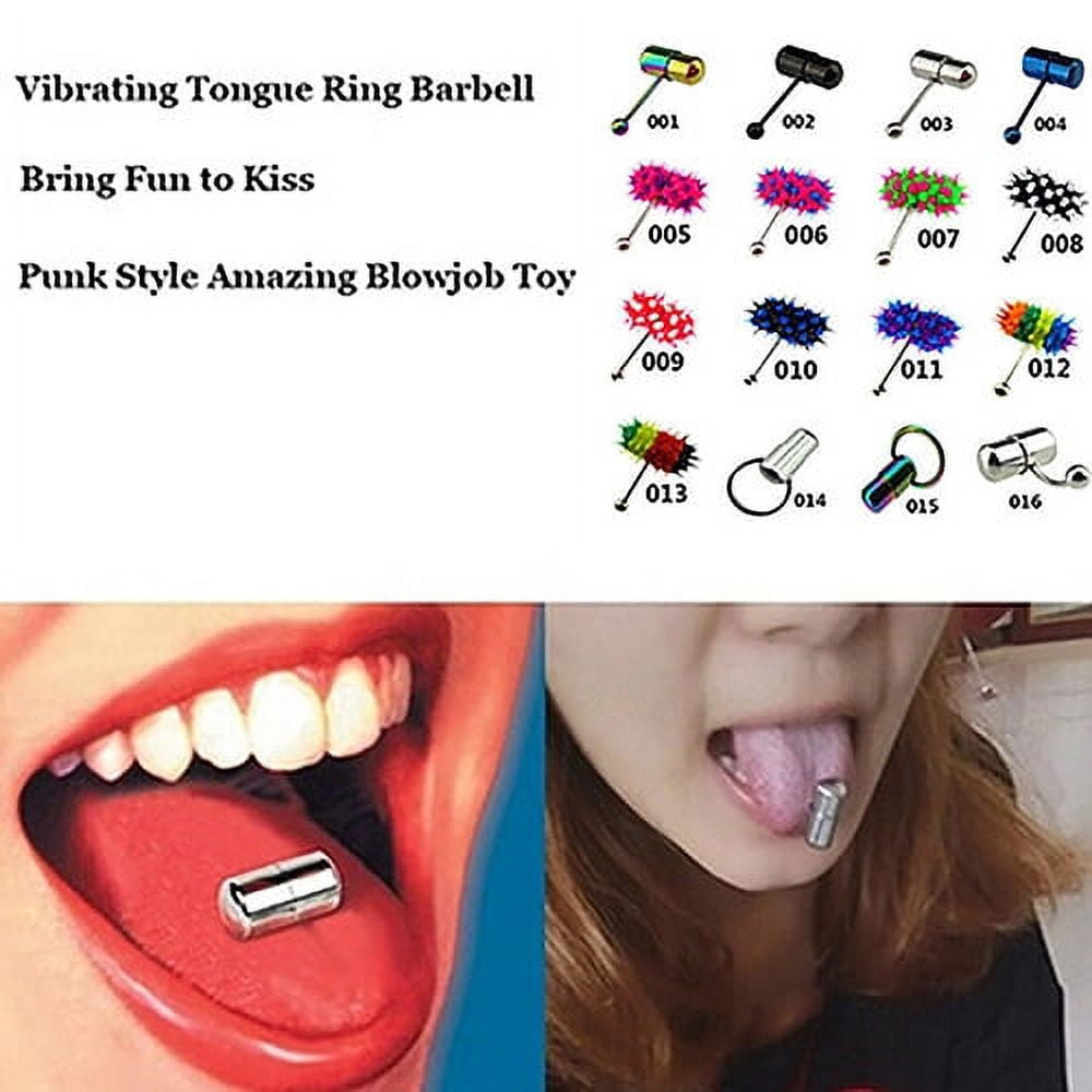 Mgaxyff Vibrating Tongue Ring Stud Barbell Stainless Steel Body Piercing  Jewelry,Tongue Ring, Tongue Barbell - Walmart.com