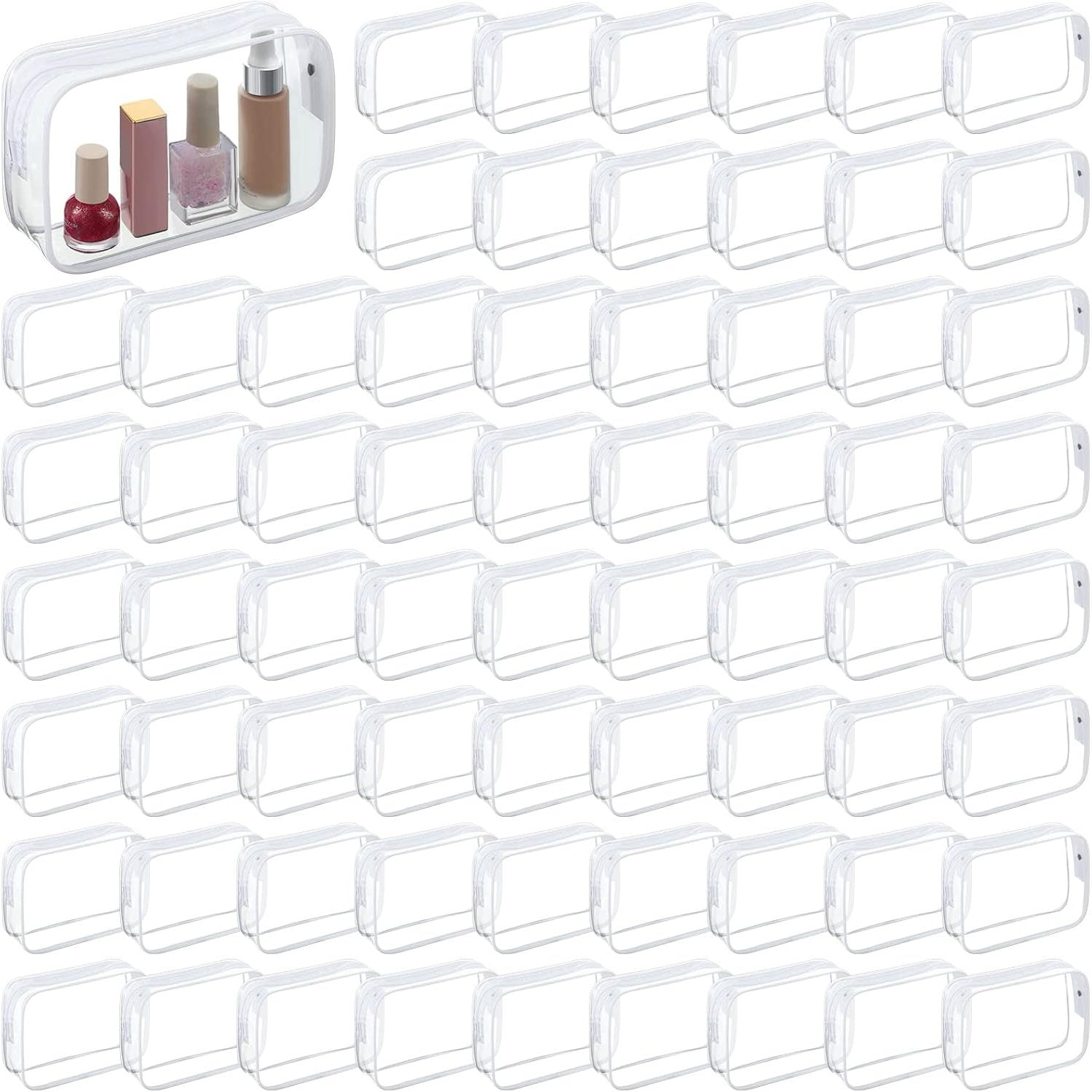 sanwuta-100-pcs-clear-makeup-bags-7-1-x-1-6-x-5-5-in-bulk-travel