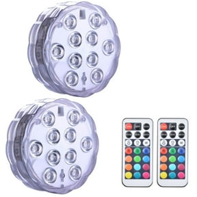 2 Pack Pool lights,Above Ground Pool Light Led Submersible, IP68 Waterproof Inground Pool Light Underwater with Remote, 10 Extra Bright LEDs, 16 RGB Dynamic Color