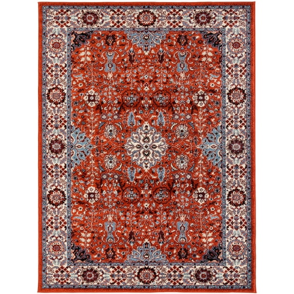 Sanya 6 Crimson Power-Loomed Area Rug 7'9"x9'9"