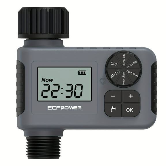 Waxgamo Sprinkler Timer Outdoor, Programmable Garden Hose Faucet Timer with Rain Delay/Manual/Automatic Drip Irrigation Function, Watering System for Yard Crops Lawns Pool