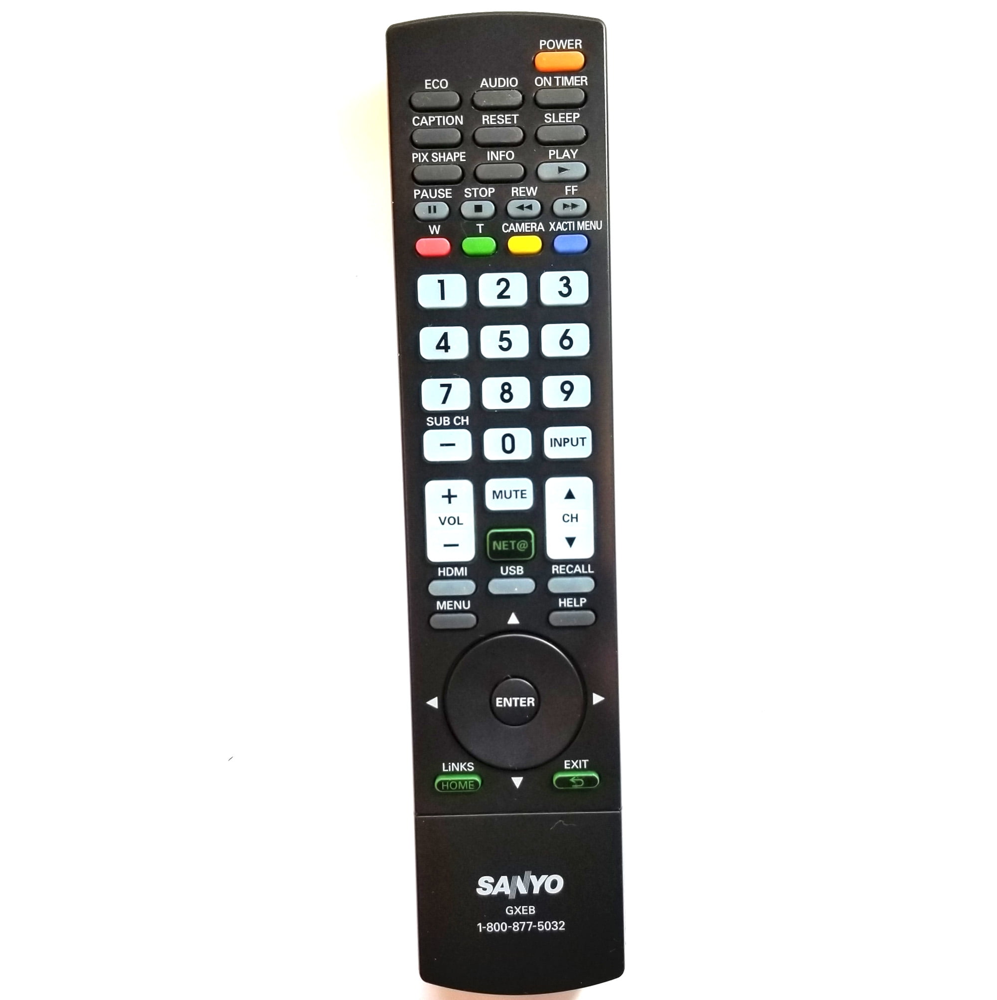 Sanyo GXEB LCD HD TV Remote Control for DP37840, DP42840, DP46840