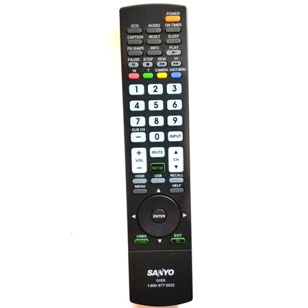 Sanyo GXEB LCD HD TV Remote Control for DP37840, DP42840, DP46840, DP50740, DP52440