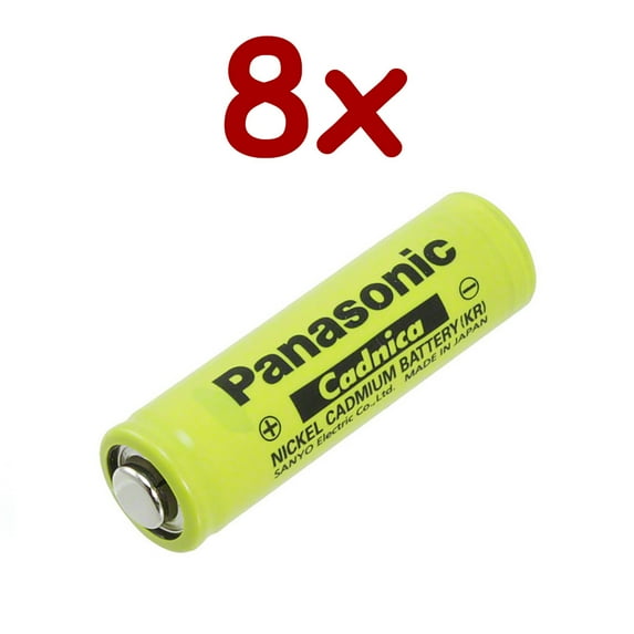 Sanyo / Pansonic Nickel Cadmium Battery 1.2v 700mah ~ N-700AAC (Rechargeable) (Qty of 8)