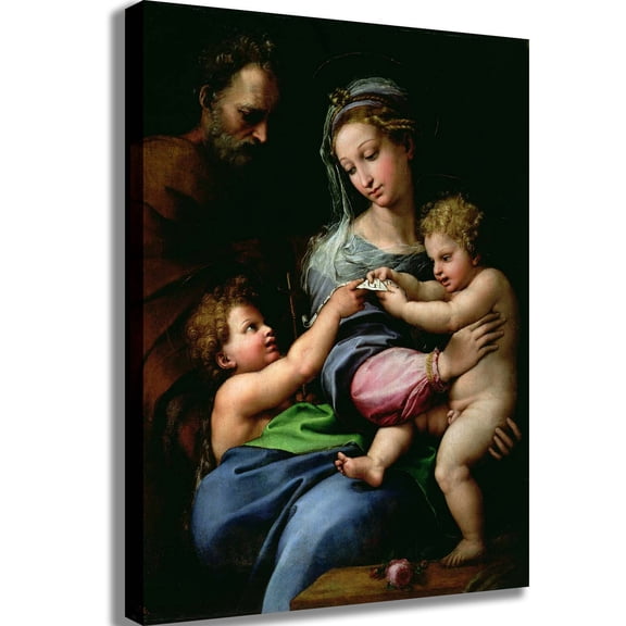 Sanzio "The Virgin of the Rose" (16th) Canvas Print