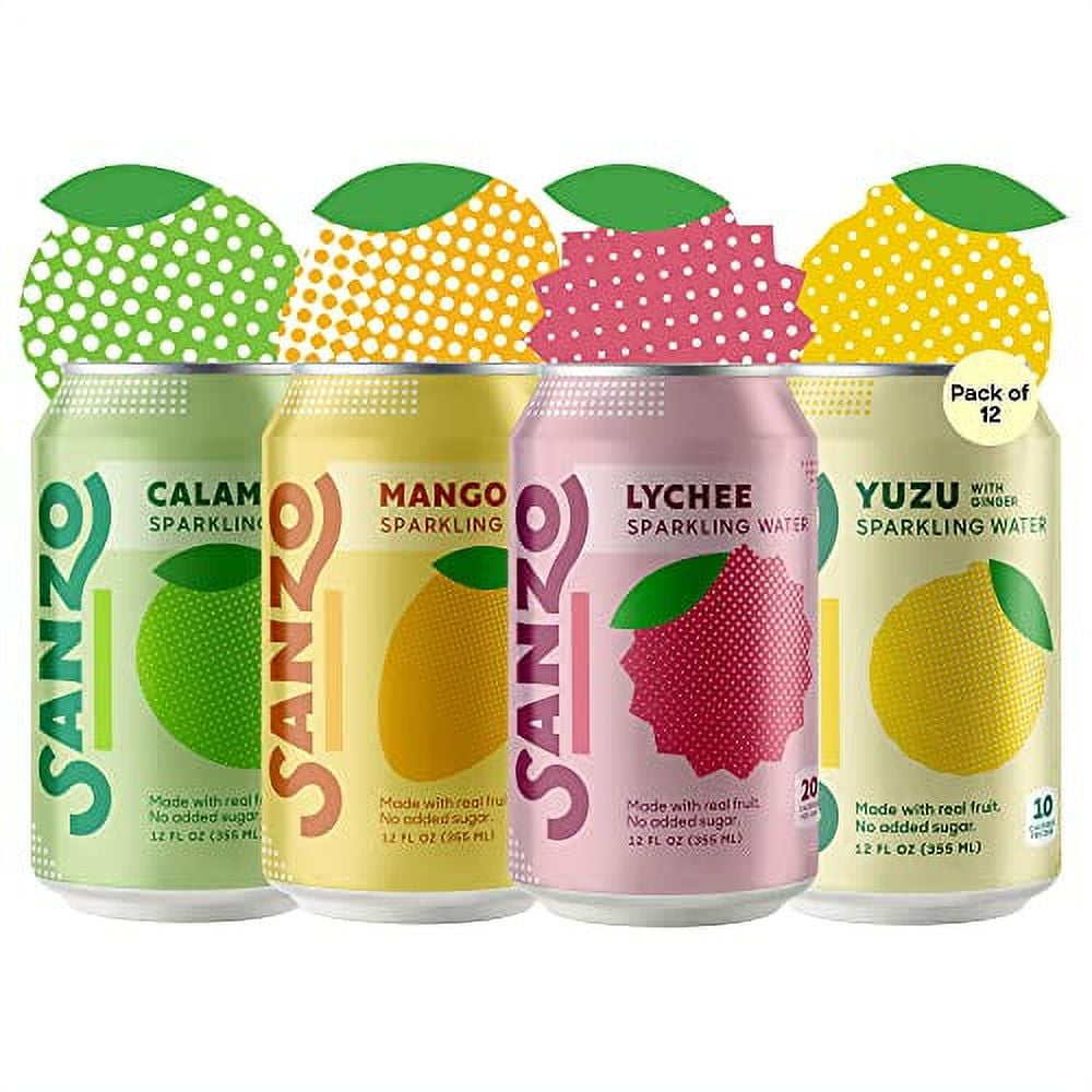 Sanzo Flavored Sparkling Water Variety Pack 12Pack Calamansi (Lime