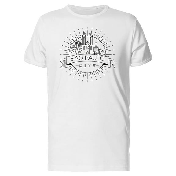 Sao Paulo City Round Frame Tee Men's - Men T-Shirt, Medium