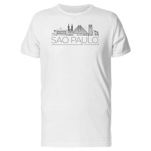 Sao Paulo Geometric Doodles T-Shirt Men -Image by Shutterstock, Male XX-Large