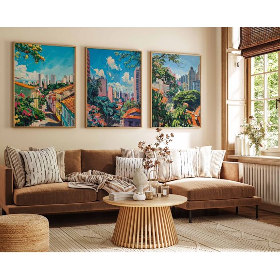 Sao Paulo Travel Prints Brazil Posters Sao Paulo Travel Prints South American Art Tropical Art Botanical Decor Sao Paulo Gift Set 3