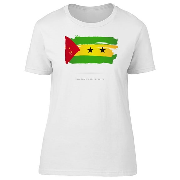 Sao Tome And Principe Flag T-Shirt Men -Image by Shutterstock, Male 3X-Large