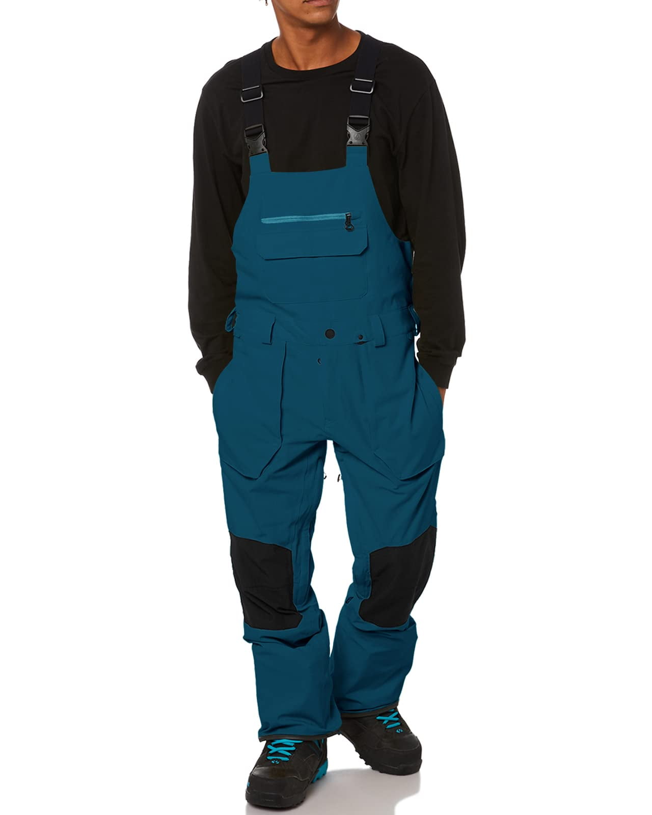 Saodimallsu Men Snow Bibs Overalls Winter Waterproof Ski Bib Pants 