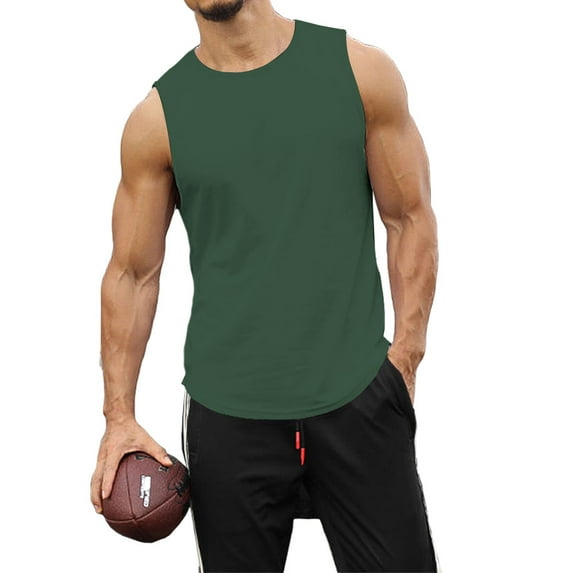 Saodimallsu Men Tank Tops Sport Muscle Quick Dry Tee Shirt