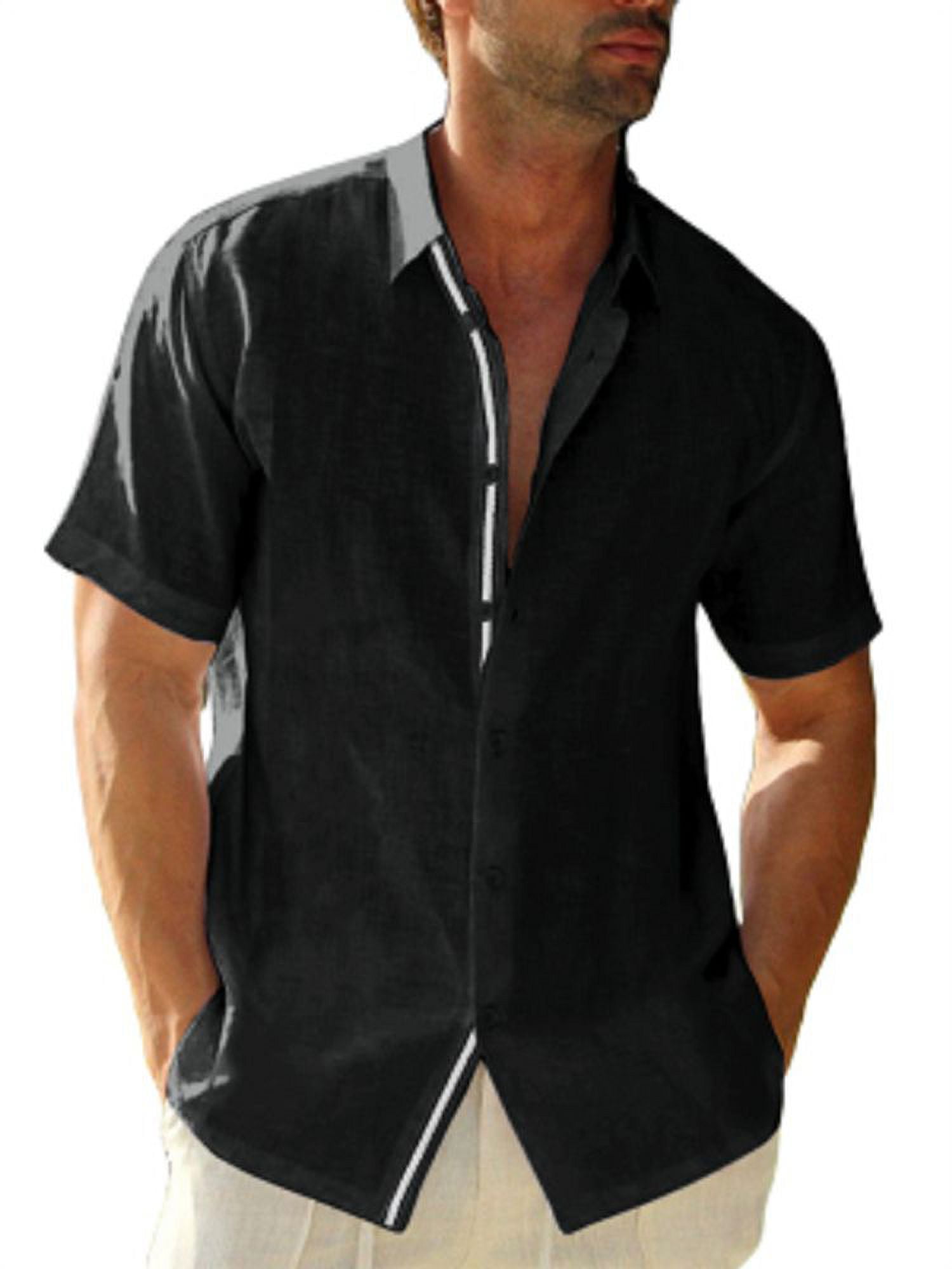 Short-Sleeve Linen Shirt, Regular