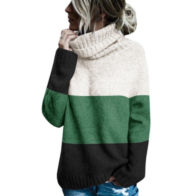 Saodimallsu Women's Turtleneck Pullover Holiday Sweater Long Sleeve