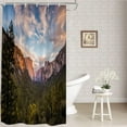thumbnail image 1 of Sap Green Wilderness Landscape Decor Shower Curtain,Blue Beautiful Nature Bathroom Decor Polyester Fiber Plastic Rings Quick-Drying Waterproof for Bathtubs/Bathroom, 72x36 inches, 1 of 6