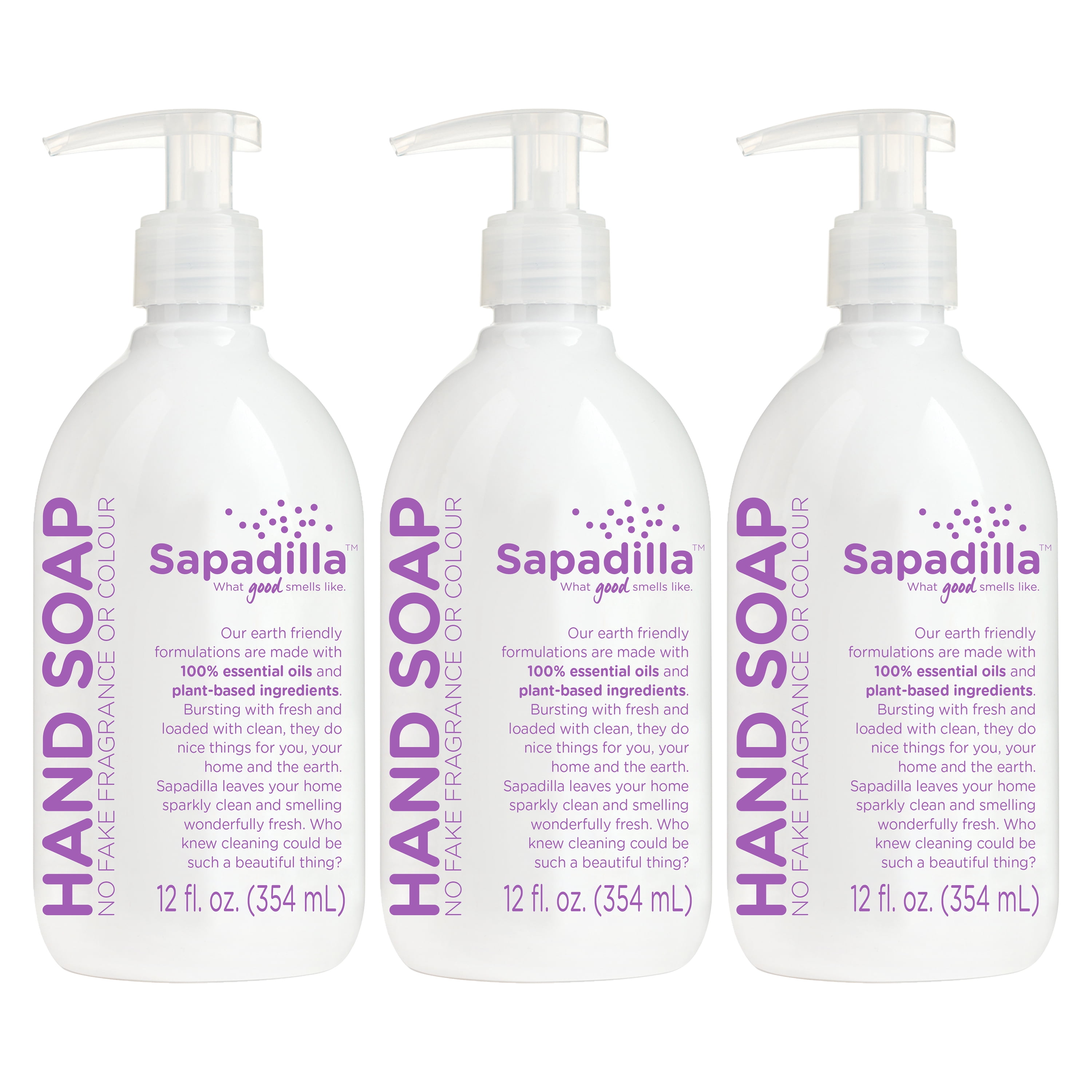 Sapadilla Liquid Hand Soap Sweet Lavender + Lime Made with 100