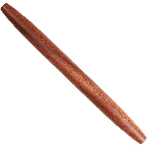 Sapele Wooden French Rolling Pin for Baking, Tapered Roller for Fondant, Pie Crust, Cookie, Pastry (French 15-3/4inch)