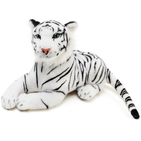 Saphed the White Tiger | 17 Inch (Excluding the Tail!) Stuffed Animal Plush | By Tiger Tale Toys