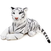 Saphed the White Tiger | 17 Inch Excluding the Tail! Stuffed Animal Plush | By TigerHart Toys