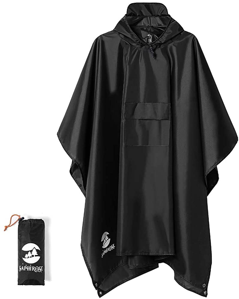 SaphiRose 3-in-1 Hooded Rain Poncho, Waterproof Jacket for SaphiRose 3-in-1 Hooded Rain Poncho, Waterproof Jacket for