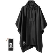 SAPHIROSE Hooded Rain Poncho Waterproof Raincoat Jacket for Adults