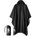 thumbnail image 1 of SaphiRose Hooded Rain Poncho for Adult with Pocket, Waterproof Lightweight Unisex Raincoat for Hiking Camping Emergency, 1 of 6