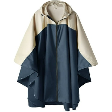 SaphiRose Unisex Rain Poncho Hooded Waterproof Raincoat Jacket for Adults Women Men