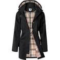 thumbnail image 1 of Women's Long Raincoat with Hood Outdoor Lightweight Windbreaker Rain Jacket Waterproof, 1 of 7